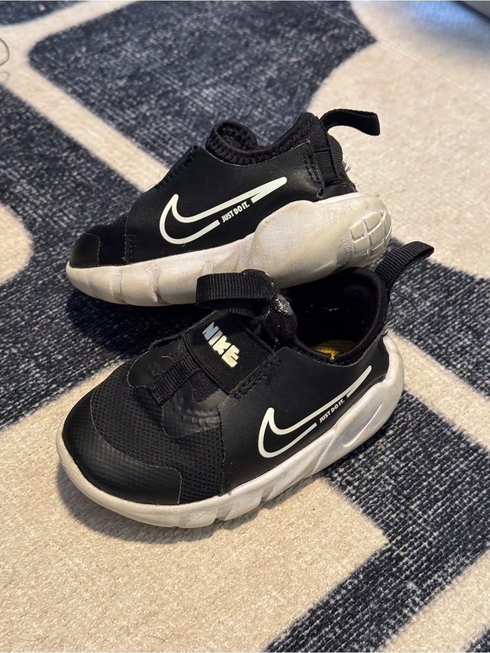Nike Kids Black and White Slip-On Sneakers